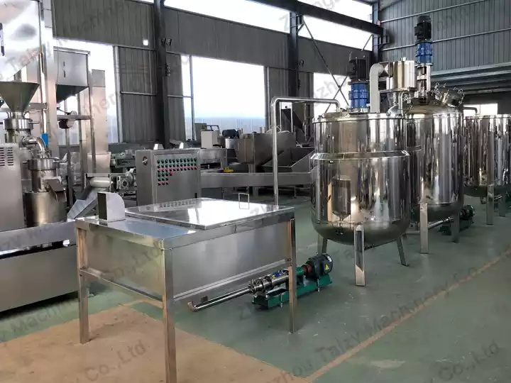500-2000Kg/H Peanut Butter Production Line | Industrial Nut Butter Line 4 Automatic Nut Butter Production Line
