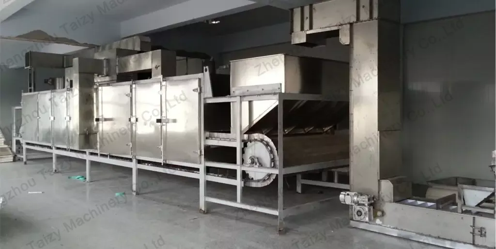 commercial peanut roasting system in factory