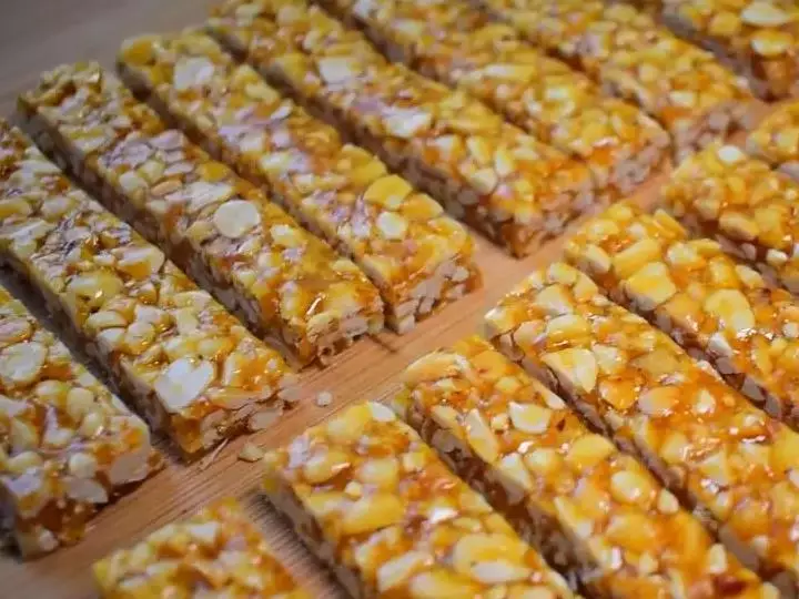 Who invented peanut brittle?