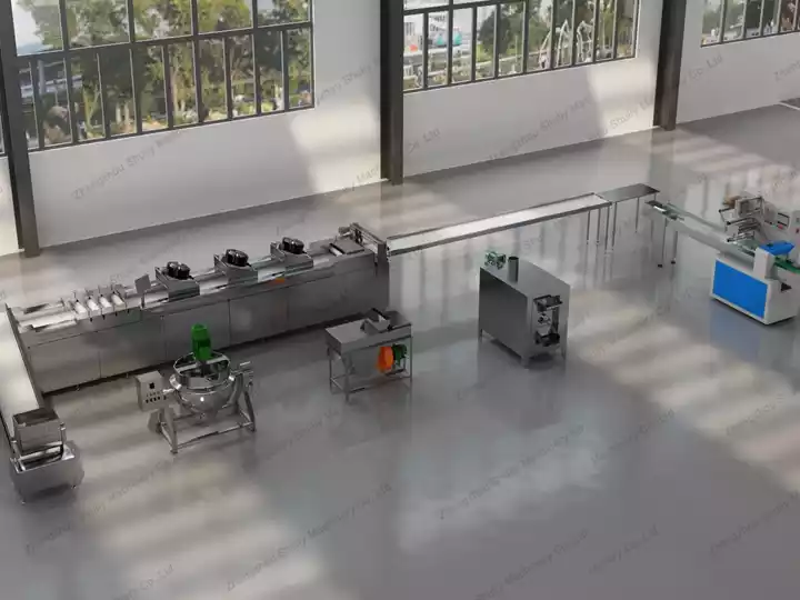 Erdnuss-Krokant-Produktionslinie