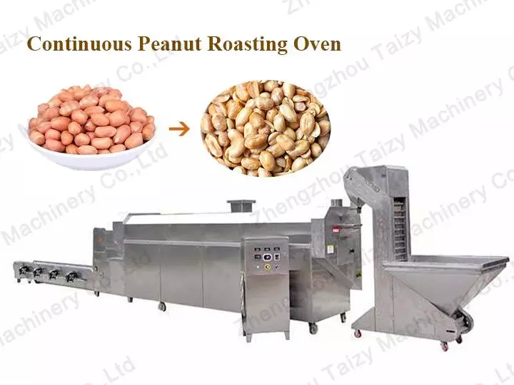 Continuous Peanut Roasting Oven Multifunctional Nuts Roaster for Sale