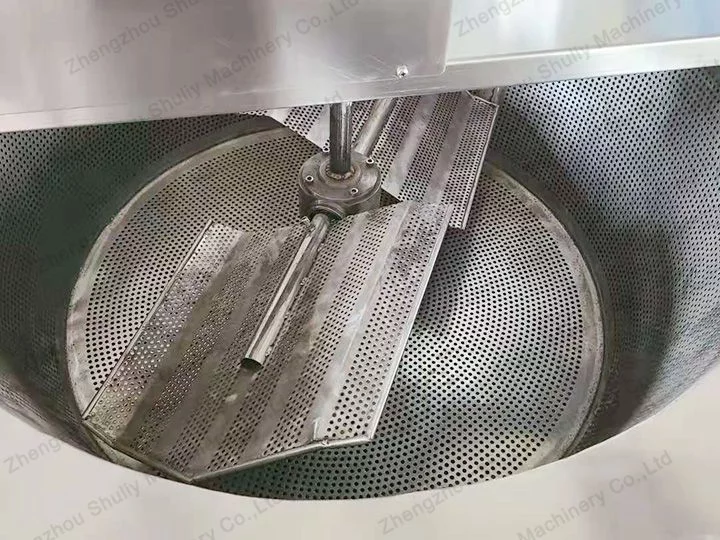 Commercial Groundnut Frying Machine Stainless Steel Food Fryer 3 Stirrer Device Of The Machine