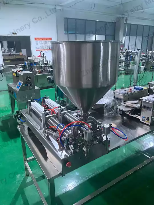 100Kg/H Small-Scale Semi-Automatic Peanut Butter Processing Line 8 Double-Head Filling Machine