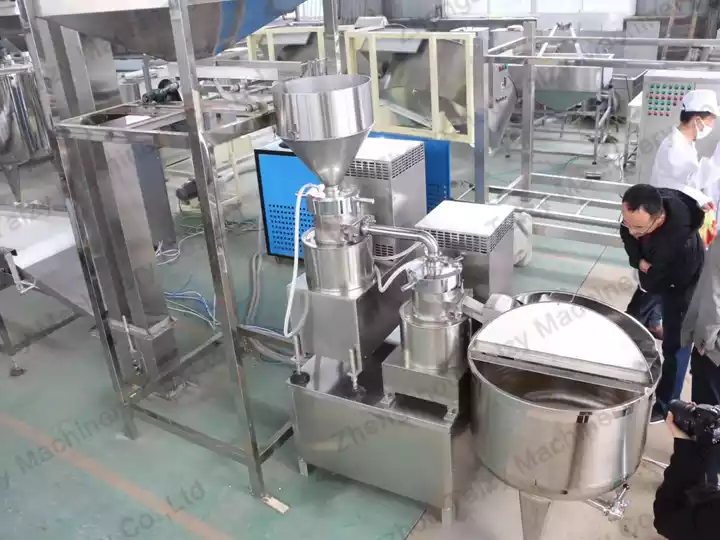 100Kg/H Small-Scale Semi-Automatic Peanut Butter Processing Line 4 Small Scale Peanut Butter Plant