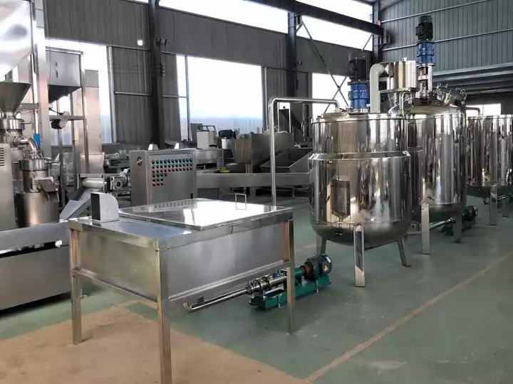 Ligne de production de beurre de cacahuète