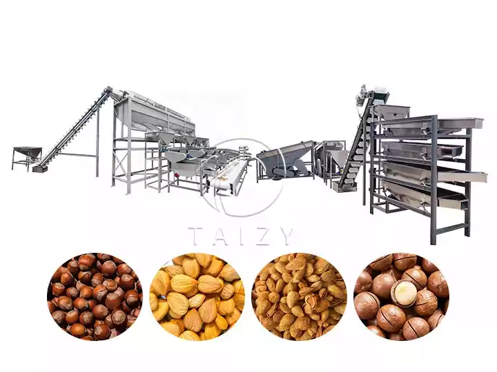 Almond Shelling Processing Line | 2–3 T/H Hazelnut Badam Cracking Unit 1 Peach Kernel Badam Cracking Unit