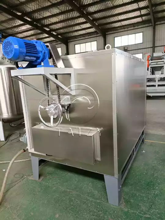 Electric Gas Dual Use Drum Peanut Roaster Shipped To Nigeria 2 Drum Peanut Roaster Factory View